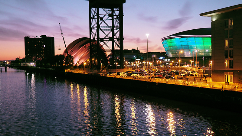 SECC Hydro at night