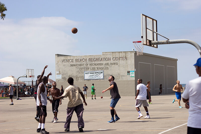 Basketball players, Venice Beach