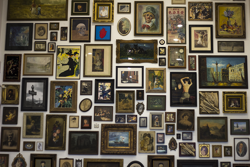 Wall of paintings