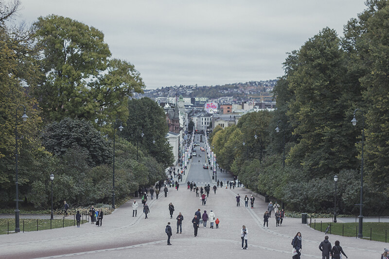 View down Karl Johans Gate