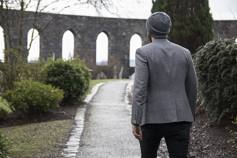 Casual Herringbone Blazer