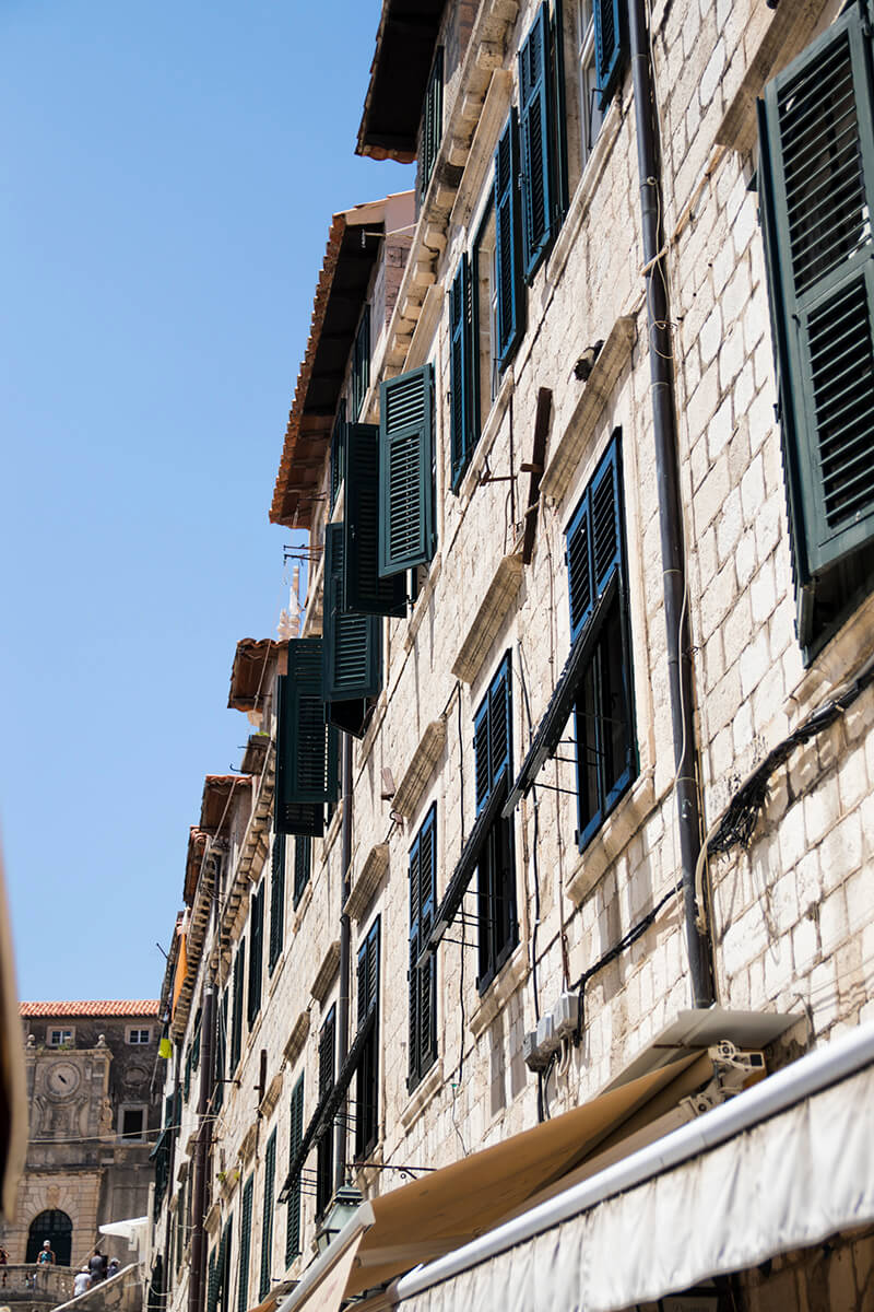 Shuttered windows in Dubrovnik