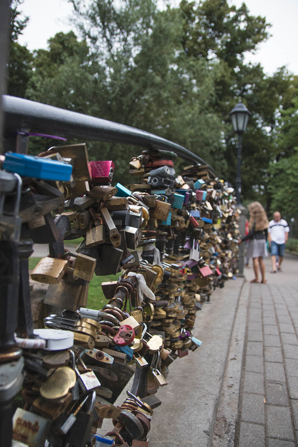 Love Locks on Bridge in Riga