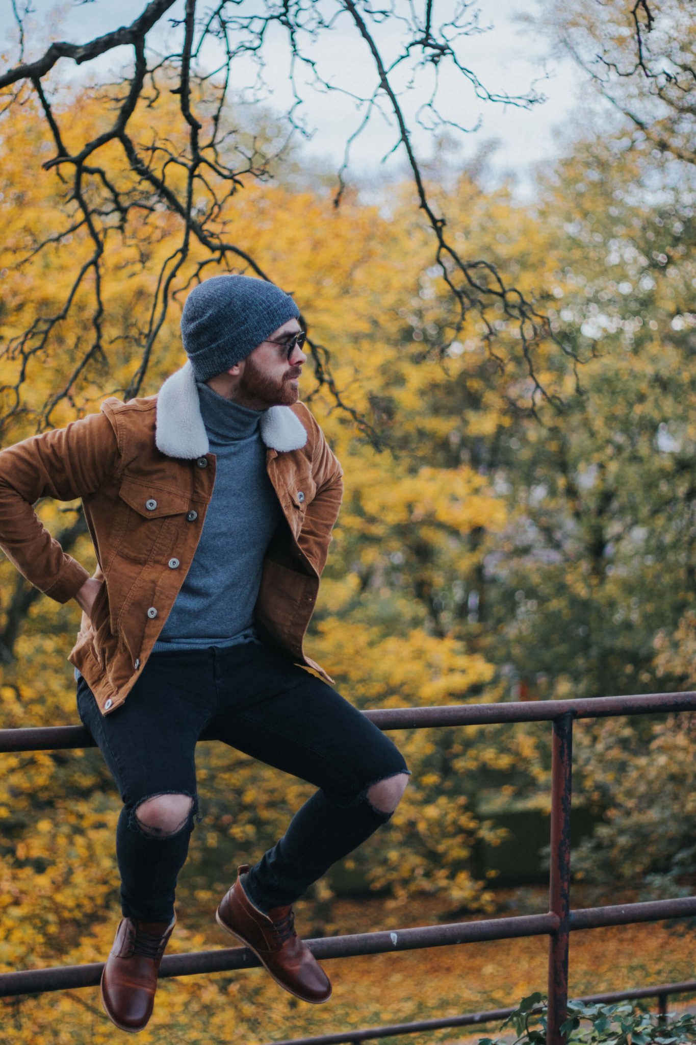 Men's Tan Cord Jacket from River Island