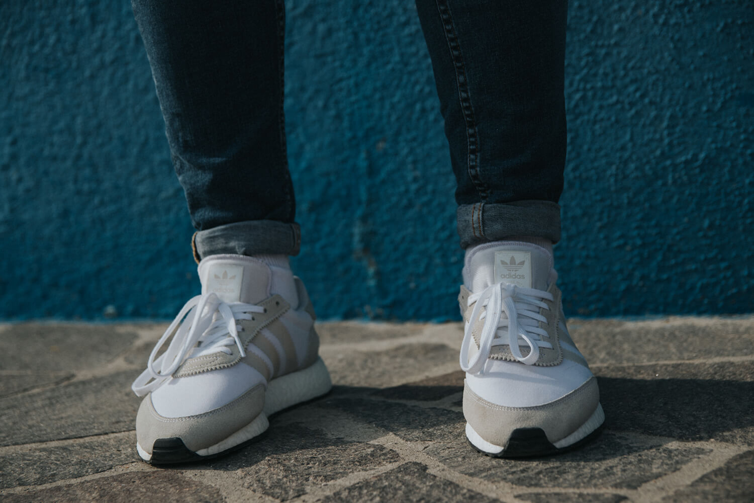 Adidas iniki white on feet hotsell