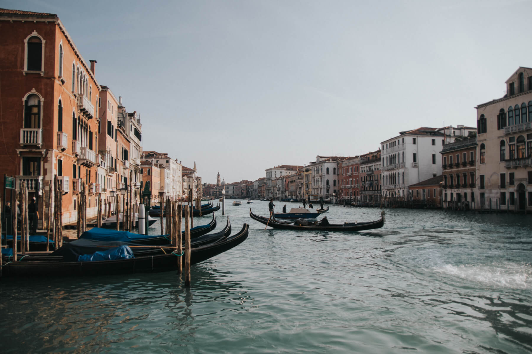 Gondolas on Venice Canal