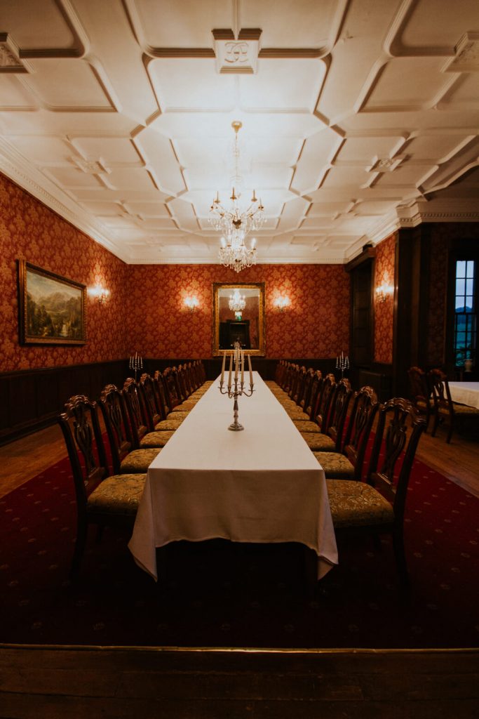 Banquet hall at Carberry Tower